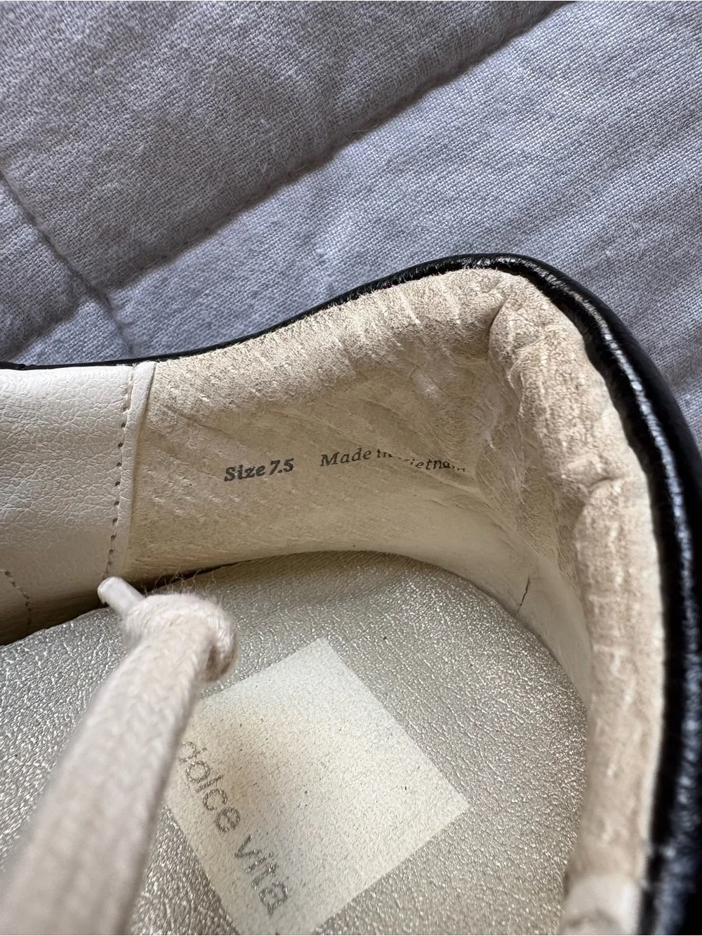 Dolce Vita Dolen Woven Platform Sneakers Black Ivory - Size 7.5